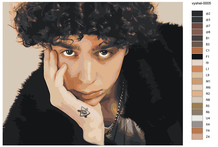 Картина по номерам «Вышел покурить: Юра Авангард 5» — картинка 2