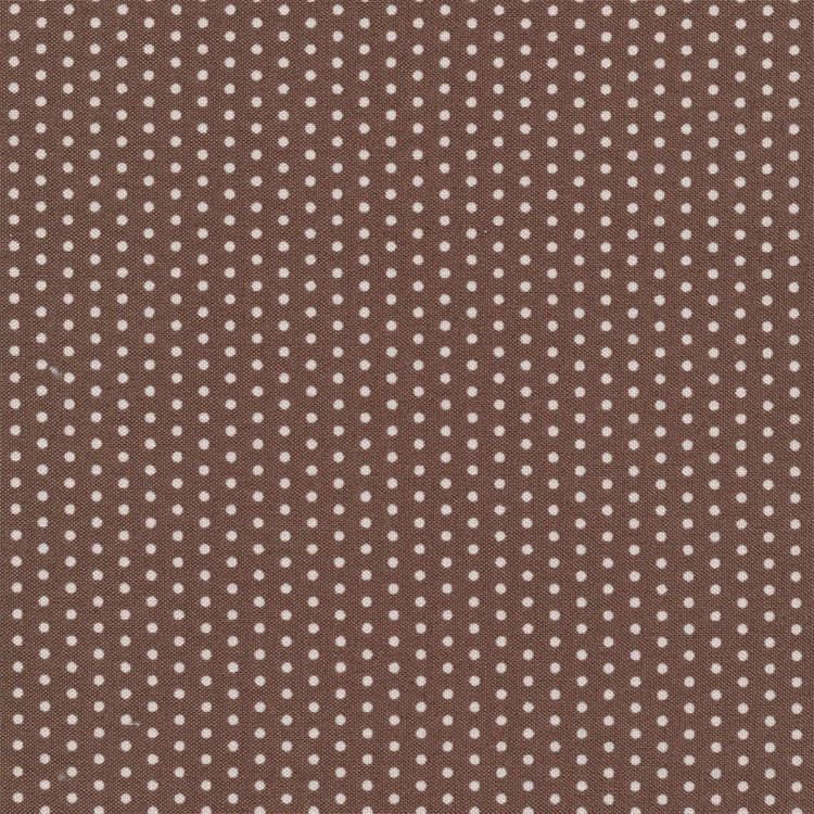 Ткань для пэчворка «БАБУШКИН СУНДУЧОК», 50x55 см, 140 г/м2, 100% хлопок, цвет: БС-11 крупный горох, коричневый, Peppy