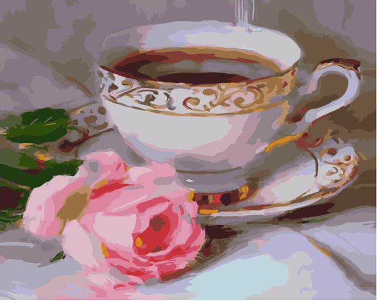 Картина по номерам «Чашка ароматного чая»