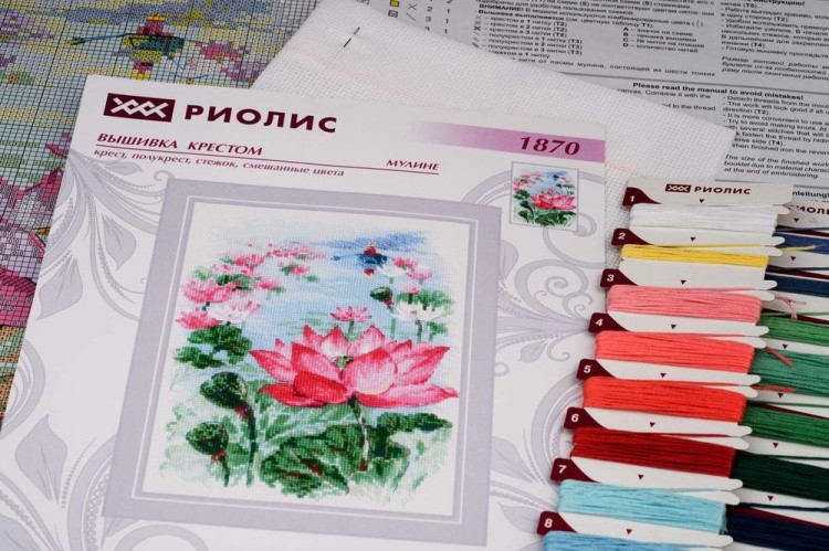 Набор для вышивания «Поле лотосов. Рыбак» — картинка 3