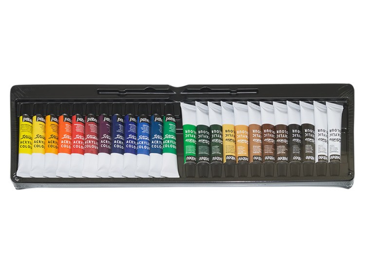 Краски Pebeo акриловые 24 цвета набор Studio Acrylics 12 мл — картинка 2