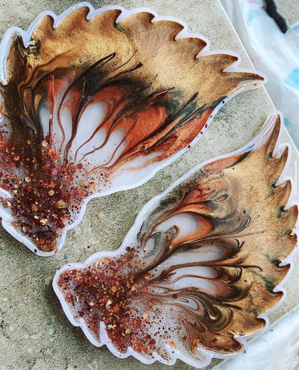 Силиконовый молд - Крылья с рельефом, 16х10 см — картинка 7