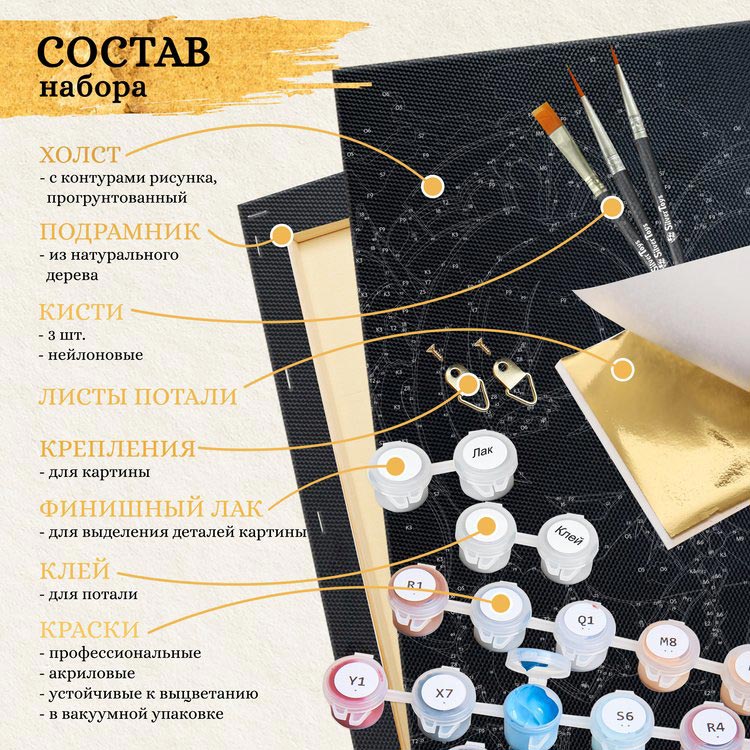 Картина по номерам чёрный холст с поталью Гексагон «Шмель на цветке» — картинка 2