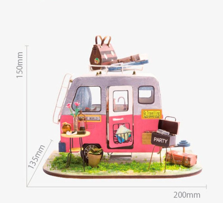 Набор для создания миниатюры (румбокс) «Домик на колесах» — картинка 2