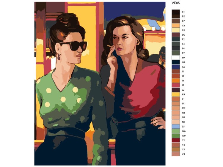 Картина по номерам «Подруги» — картинка 2