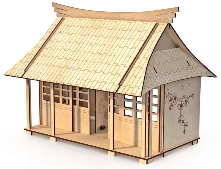 Конструктор-кукольный домик ХэппиДом «Сакура» с мебелью
 — картинка 2