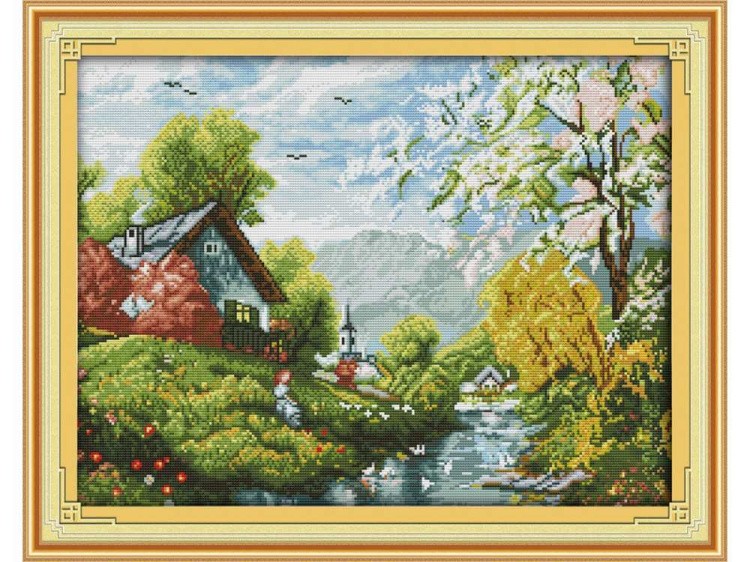 Набор для вышивания «Детство в деревне» — картинка 2