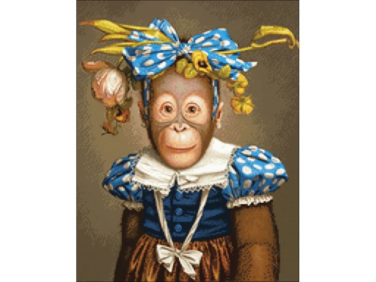 Алмазная вышивка «Веселая обезьяна» — картинка 2