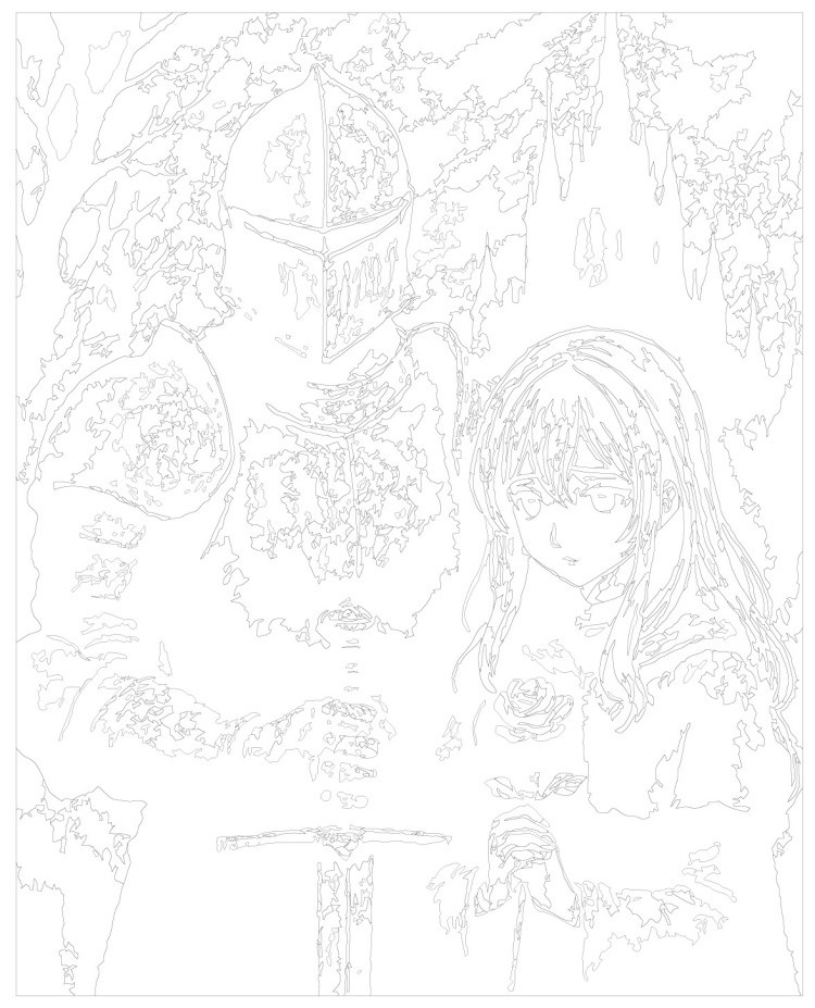 Картина по номерам Рыцарь и девушка принцесса в стиле аниме — картинка 3