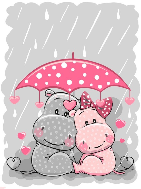 Картина по номерам «Счастье под зонтом»