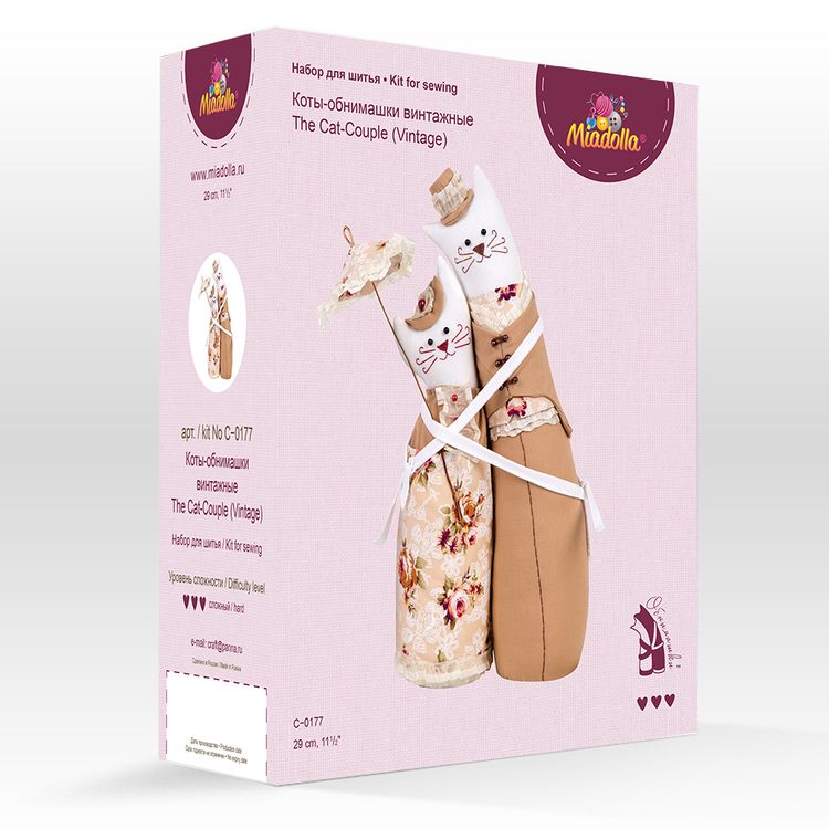 Набор для шитья «Коты-обнимашки винтажные» — картинка 3