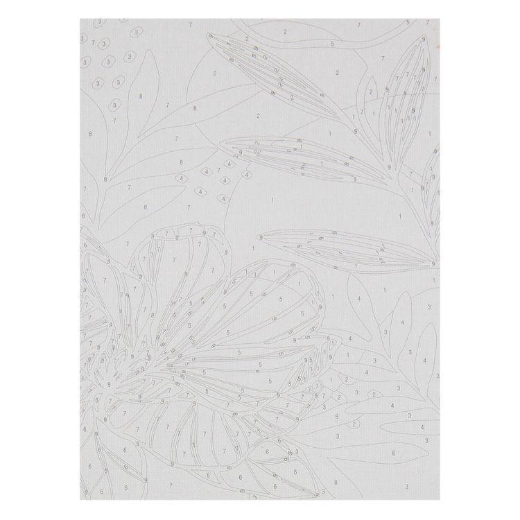 Картина по номерам с поталью «Цветы и листья» — картинка 2