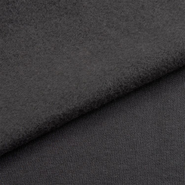 Ткань трикотаж Футер 2х нитка, опененд, 10 м x 200 см, 190 г/м², цвет: графит, TBY — картинка 4