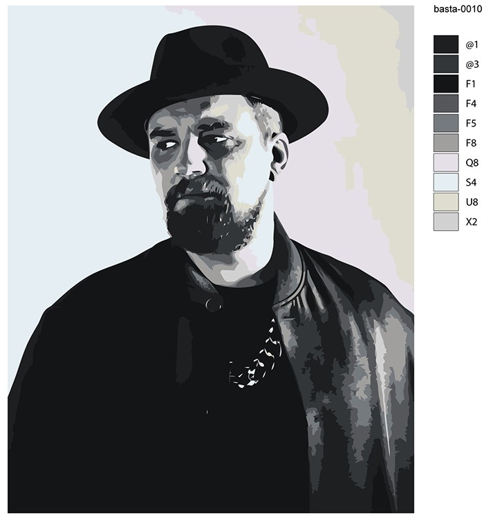 Картина по номерам «Рэпер Баста Василий Вакуленко 10» — картинка 2