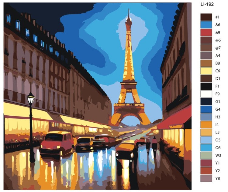 Картина по номерам «Парижская улица» — картинка 2