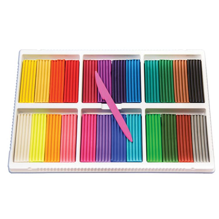 Пластилин классический Луч «Классика», 24 цвета, 480 г, со стеком — картинка 2