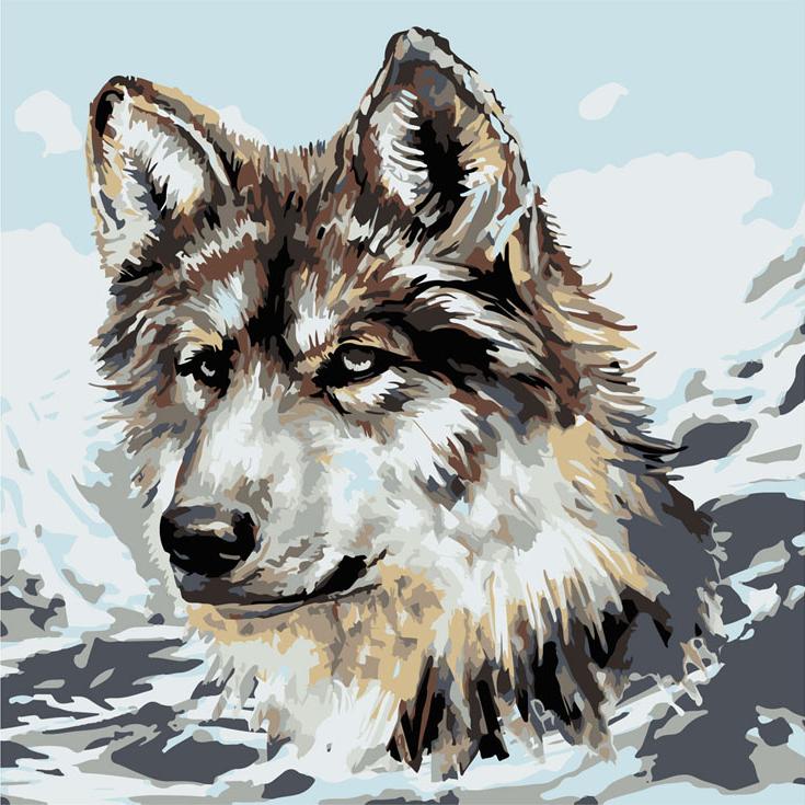 Картина по номерам «Одинокий волк»