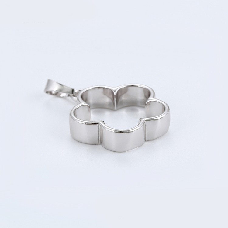 Металлический молд для кулона цветок, цвет: серебро, 1 шт. — картинка 5