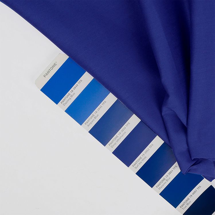 Ткань ТиСи поплин стрейч, 5 м x 150 см, 110 г/м², цвет: темно-синий, TBY — картинка 4