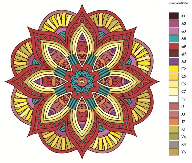 Картина по номерам «Религия, Буддизм: мандала 40x40» — картинка 2
