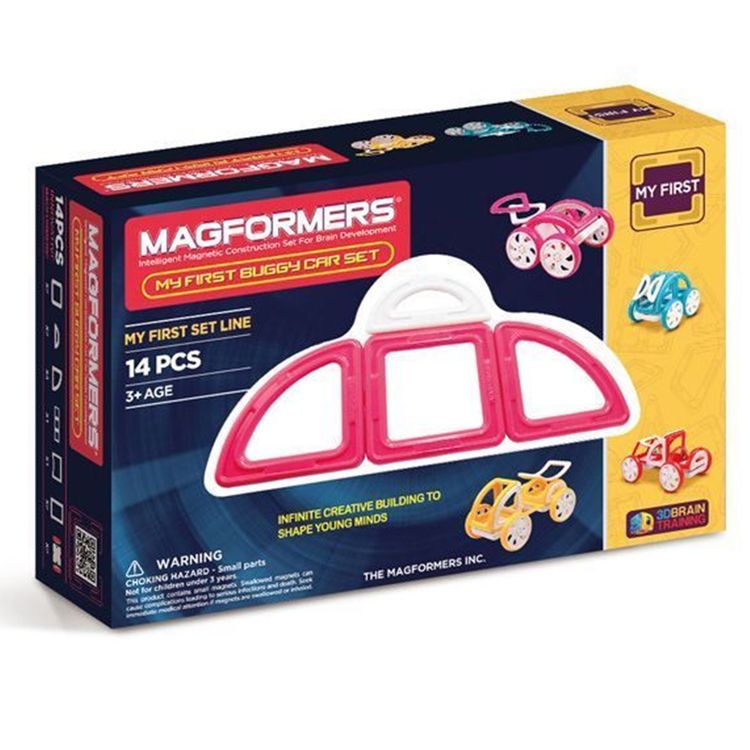 Магнитный конструктор Magformers My First Buggy Car Set - Pink (14 дет)