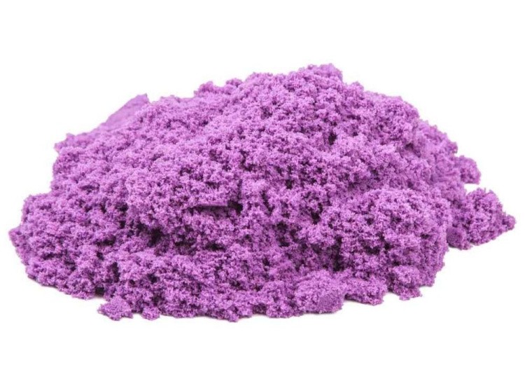 Космический песок 1 кг, сиреневый (с песочницей и формочками) — картинка 3