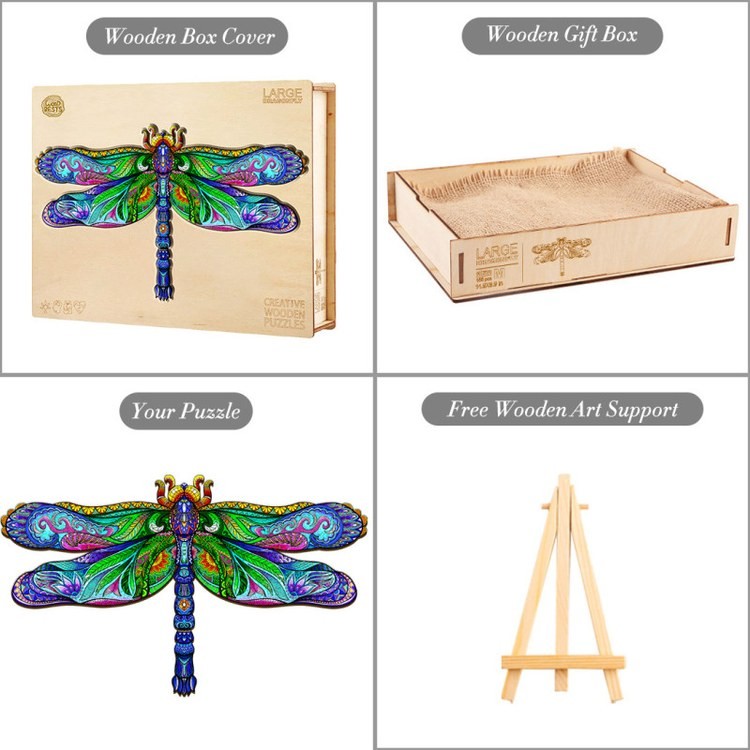 Деревянные пазлы «Стремительная Стрекоза L», Woodbests — картинка 6