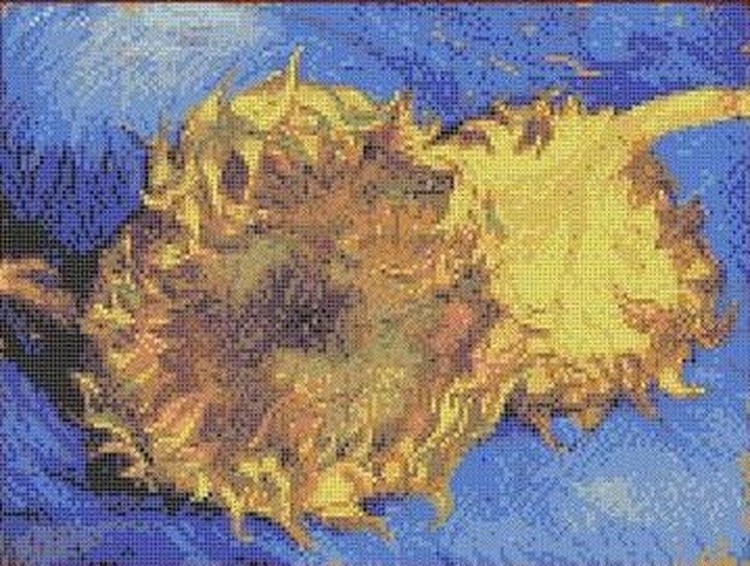 Рисунок на ткани «Ван Гог. Два срезанных подсолнуха»