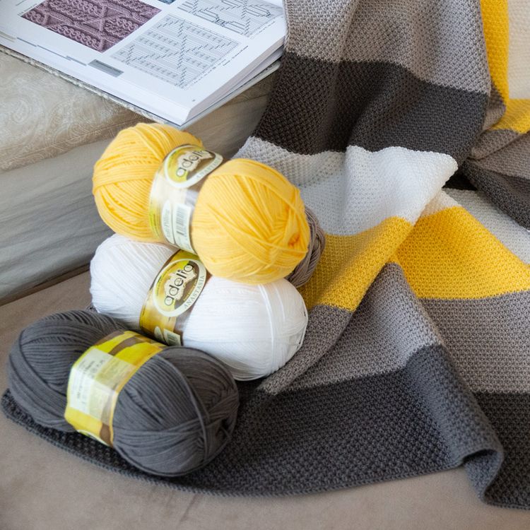 Пряжа Adelia ANASTASIA (12), темно-синий, 5 шт. по 100 г — картинка 4