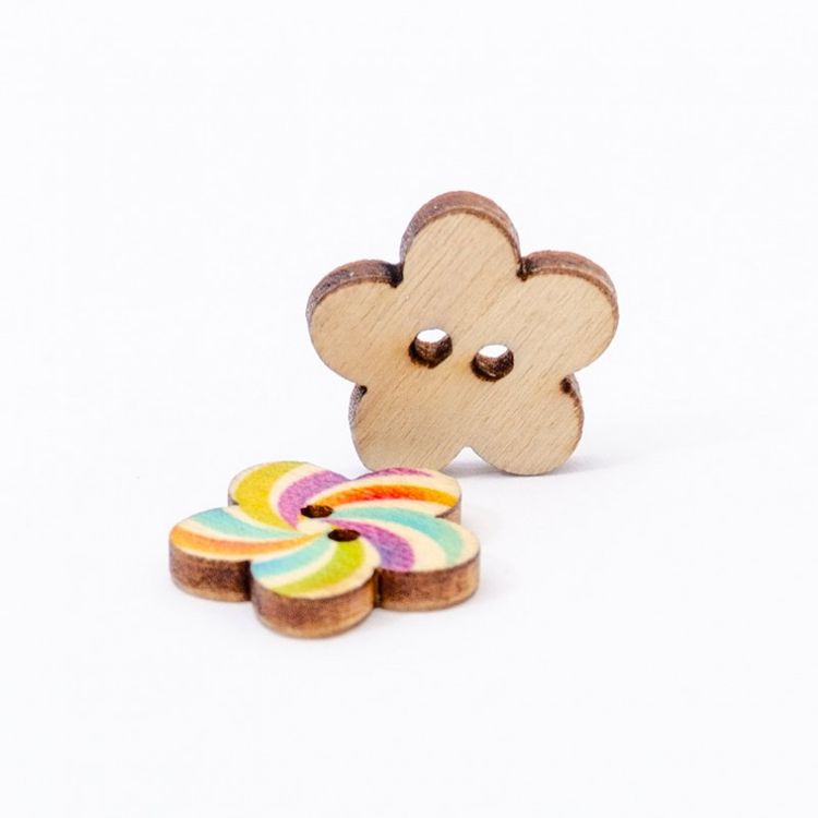 Пуговицы декоративные «Лепестки», 40 шт., 1,8 см, цветные — картинка 3