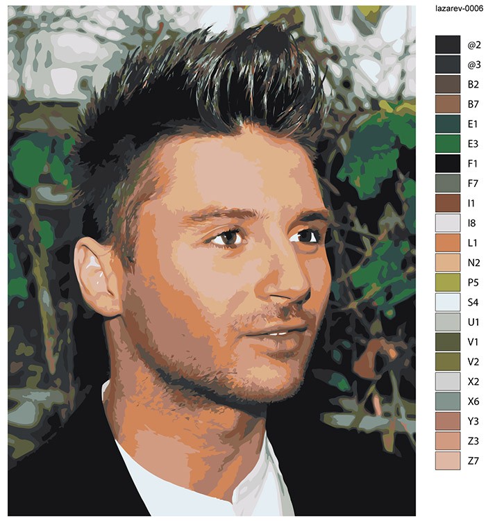 Картина по номерам «Российский музыкант Сергей Лазарев 6» — картинка 2