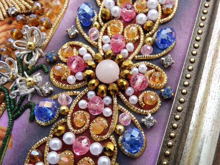 Набор для вышивания хрустальными камнями «Архангел Гавриил» (золото) — картинка 4