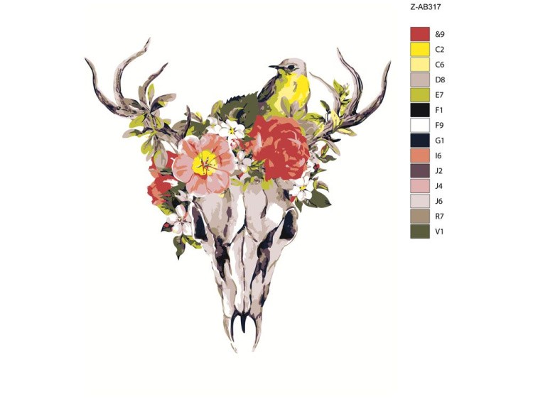 Картина по номерам «Череп» — картинка 2