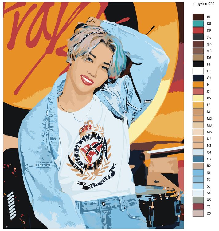 Картина по номерам «Stray Kids Стрей Кидс: Феликс 7» — картинка 3