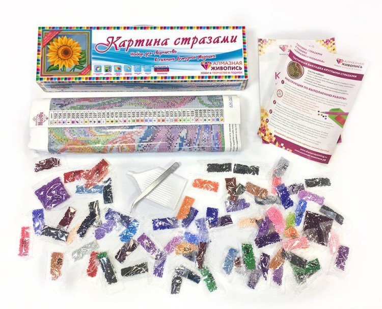 Алмазная вышивка «Молодой подсолнух» — картинка 3