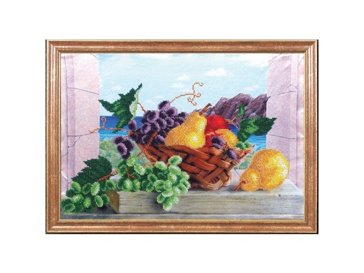 Рисунок на ткани «Груши с виноградом»