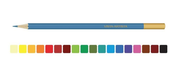 Набор акварельных карандашей Vista-Artista Extra Fine, 18 цветов — картинка 2