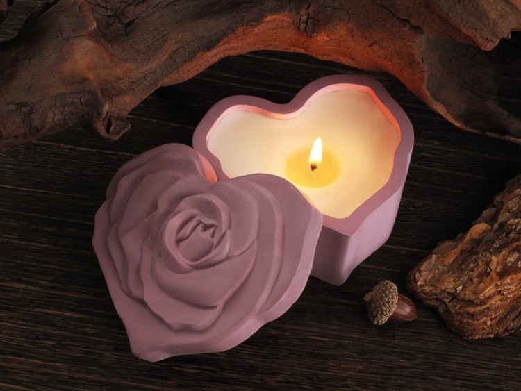 Силиконовый молд - Шкатулка роза, 11x10см, 1 шт. — картинка 3