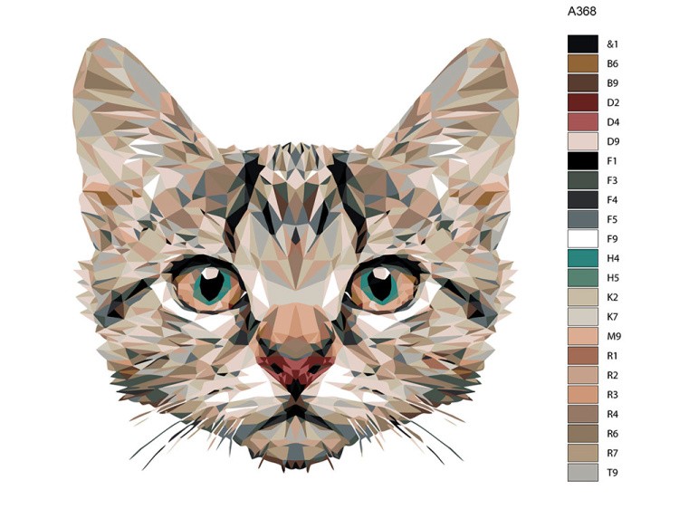 Картина по номерам «Векторный кот» — картинка 2