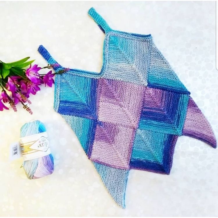 Пряжа ALIZE Bahar Batik Design (4149), фиолетово-белый, 5 шт. по 100 г — картинка 5