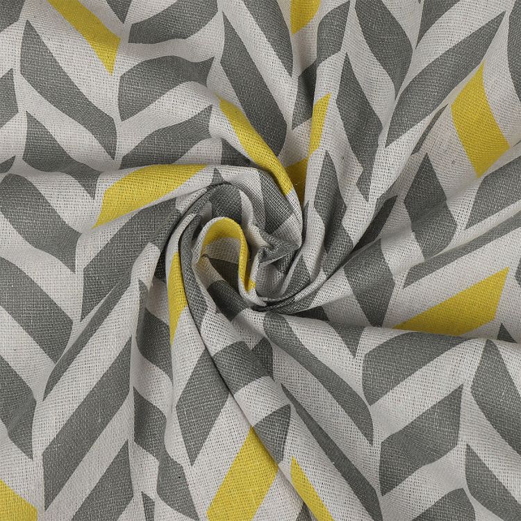 Ткань льняная, 3 м x 150 см, 140 г/м², цвет: белый, принт, TBY — картинка 2