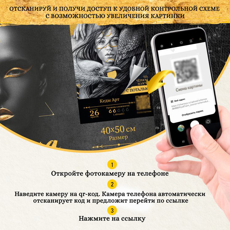 Картина по номерам с поталью Гексагон «Парусники в закате» — картинка 5