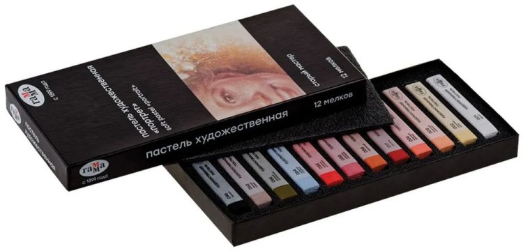Пастель сухая художественная «Старый Мастер. Портрет», 12 цв., квадратное сечение, Gamma — картинка 2