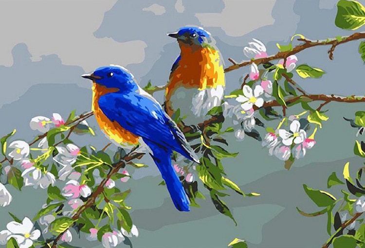 Картина по номерам «Весенние цветы»