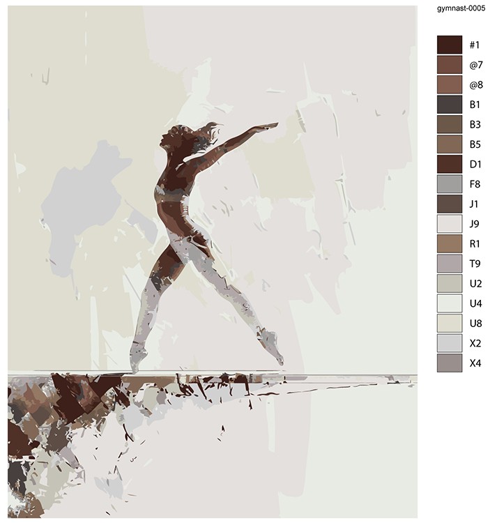 Картина по номерам «Гимнастика: девушка гимнастка арт 40x50» — картинка 2