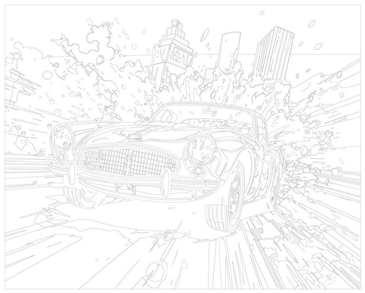 Картина по номерам «Машины: Взрыв в стиле комикс» — картинка 3