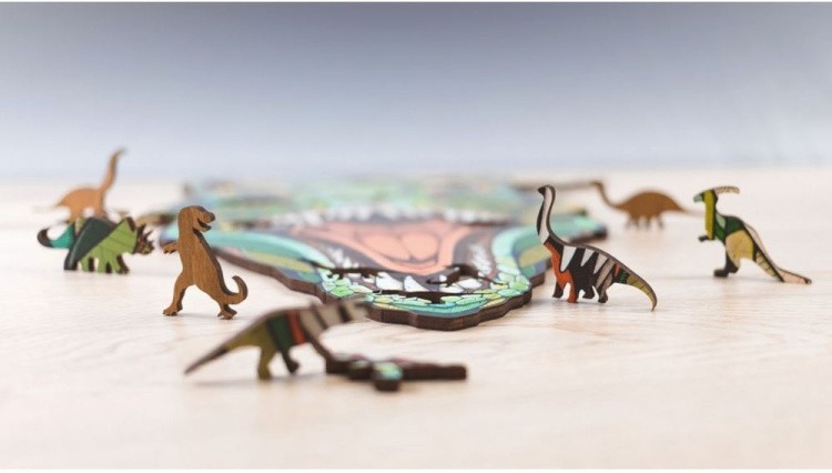 Деревянный пазл-головоломка «Динозавр», Eco Wood Art — картинка 5