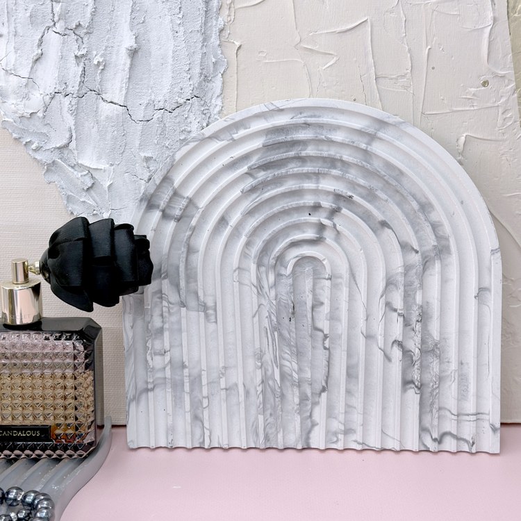 Силиконовый молд - Поднос/подставка арка, 23,5x23,5 см, 1 шт. — картинка 2