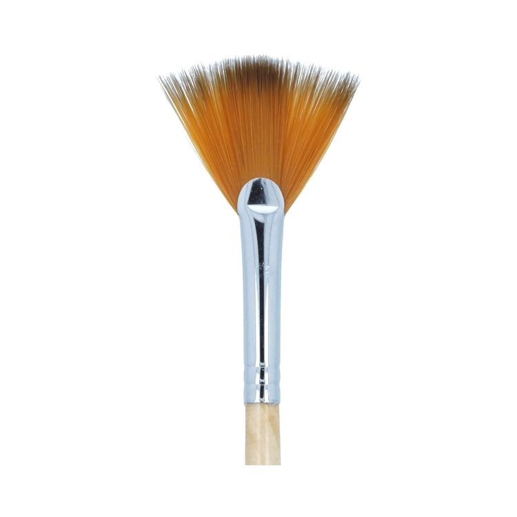 Кисть синтетика №06, веерная, 5 шт., короткая ручка, Mr.Painter — картинка 2