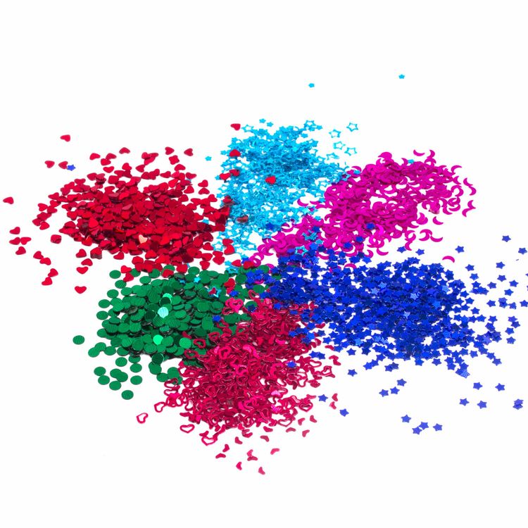 Блестки фигурные, диспенсер с дозатором, 6 цветов по 9 г, Остров Сокровищ — картинка 5